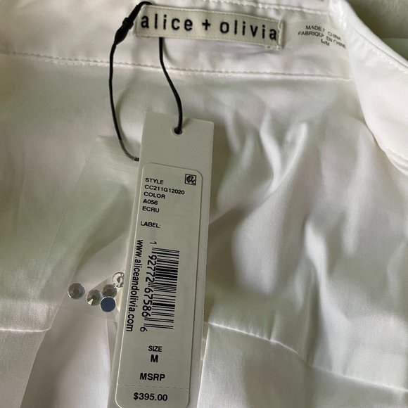 Alice + Olivia | Finely cut-out heart shirt - Picture 9 of 12